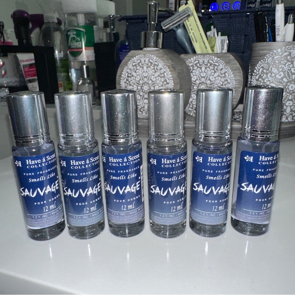 6 X SAUVAGE MEN PURE FRAGRANCE OIL 12 ML. 6 pc.